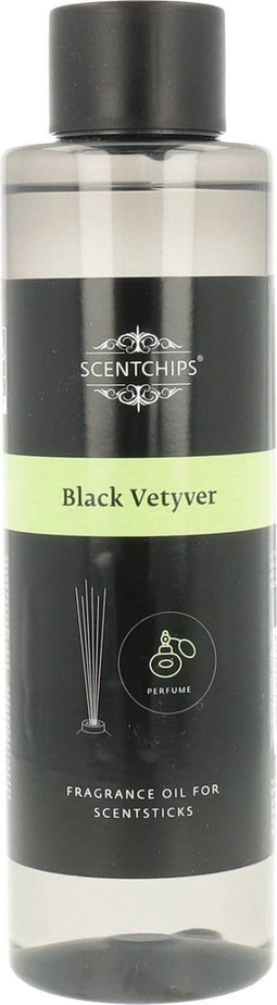 Scentchips® Geurstokjes Navulling - Black Vetyver - Geurverspreider - Luchtverfrisser - Huisparfum - 400ml