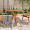 vidaXL Tuintafel rond Ø85x75 cm massief acaciahout