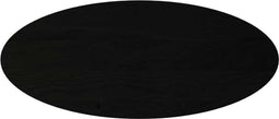 vidaXL - Tafelblad - 140x60x2 - cm - ovaal - massief - eikenhout - donkerbruin