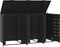 vidaXL - Containerberging - voor - 3 - containers - 207x79x117 - cm - staal - zwart