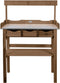 Esschert Design Oppottafel met lade en rek bruin