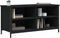 vidaXL - Tv-meubel - 100x40x50 - cm - bewerkt - hout - zwart