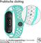 iMoshion Bandje Geschikt voor Xiaomi Mi Band 3 / 4 - iMoshion Siliconen sport band met inkliksysteem ronde drukknoop - Mintgroen