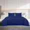 vidaXL - Dekbedovertrekset - 140x200 - cm - katoen - marineblauw