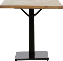Chisa eettafel 80x80x78 cm - mangohout naturel-zwart