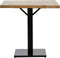 Chisa eettafel 80x80x78 cm - mangohout naturel-zwart