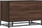 vidaXL - Schoenenbank - 80x40x53,5 - cm - bewerkt - hout - en - metaal - bruin - eiken