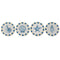 Wanddecoratie Home ESPRIT Blauw Wit Mediterrane 30 x 3 x 30 cm (4 Stuks)