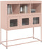 vidaXL - Dressoir - 100,5x39x107 - cm - koudgewalst - staal - roze