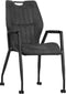 MX Sofa Stoel Olympic met wielen - Antraciet - set van 2 stuks