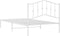 vidaXL - Bedframe - met - hoofdbord - metaal - wit - 107x203 - cm