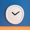 Ronde Klok Diepblauw / Round Clock Deepblue - Design klok Werkwaardig
