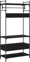 vidaXL - Kledingkast - met - lades - 89x39x184,5 - cm - bewerkt - hout - zwart