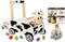 I'm Toy Loop- en Duwwagen Koe - Houten met vormenstoof - 39 x 25,5 x 24,5 cm