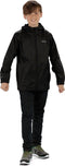 Regatta - Kids Pack It III Opvouwbaar Kinder Regenjack - Zwart - Maat 164