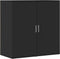 vidaXL - Dressoir - 79x38x80 - cm - bewerkt - hout - zwart
