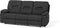BERGEN - Driezitsbank - Donkergrijs - Polyester