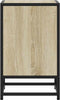 vidaXL - Nachtkastje - 40x31x50 - cm - bewerkt - hout - en - metaal - sonoma - eiken