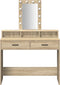 vidaXL - Kaptafel - met - LED-lampe - Sonoma - Eiken - 100x41x140 - cm
