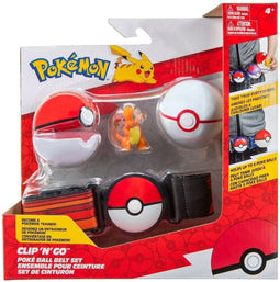 Pokémon Clip 'N' Go Poké Ball Riem Set - Poké Ball, Premier Ball en Charmander figuur