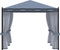 vidaXL - Prieel - met - horren - 3x4 - m - staal - antraciet