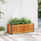 vidaXL - Plantenbak - 80x30x27,5 - cm - massief - acaciahout - en - staal