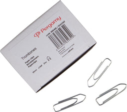 Paperclips 26 mm gepunt, doos van 100 stuks