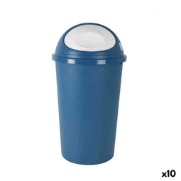 Prullenbak Tontarelli Big hoop Blauw Wit 50 L (10 Stuks)