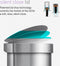 Simplehuman Semi Round Prullenbak - 45 l - RVS - Zilver