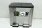 EKO Essential Splitted - Pedaalemmer - 2x10L - Soft Close - Mat RVS