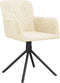 vidaXL - Eetkamerstoelen - draaibaar - 2 - st - fluweel - crèmekleurig