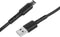 UNIQ Accessory Micro USB Cable 100cm snellader dataoverdracht Nylon - Zwart
