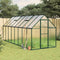 vidaXL - Tuinkas - met - basisframe - 445x169x195 - cm - aluminium - groen