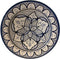 Blauwe Marokkaanse Schaal | Bloemenpatronen | Handgemaakt | Ø 35 cm |