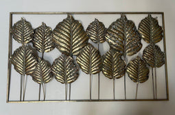 Metalen wanddecoratie muurdecoratie - wanddecoratie Leaves 120 cm