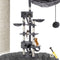 tectake® Kattenkrabpaal XXL - Plafondhoog 243-260cm - 2 Huisjes 2 Trappen 2 Speelballen - Grijs