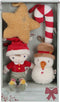 Little Dutch Jim - Kerstboomhangers - Set van 4 pluche hangers - Rood Wit Geel (4 stuks)