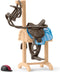 Schleich HORSE CLUB - Accessoires voor paardentrailer - 1x houten paard 1x zadel 1x hoofdstel 1x zadeldeken 1x helm