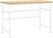vidaXL - Computerbureau - 105x55x72 - cm - MDF - en - metaal - wit - lichteikenkleurig