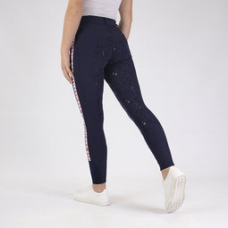 La Valencio Lvodie Rijbroek - Full Grip - Stretchy ademend materiaal - Donkerblauw - Maat 36