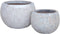 PTMD Caedyn White Round Ceramic Pot Rough Finish SV2 L