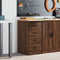 vidaXL - Garagekast - 40x51x85 - cm - massief - grenenhout - bruin - eikenkleurig