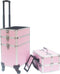 VDD Visagie make up koffer trolley - cosmetica schminken nagel koffer -4 in 1 - Roze