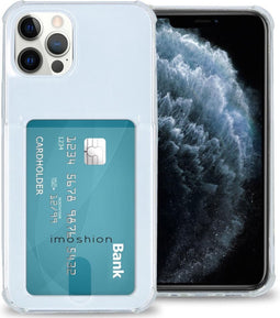 iMoshion Hoesje Geschikt voor iPhone 12 Pro / 12 Hoesje Met Pasjeshouder - iMoshion Softcase Backcover met pashouder - Transparant