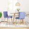 vidaXL - Eetkamerstoelen - 2 - st - stof - jeansblauw