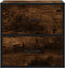 vidaXL - Nachtkastje - wandgemonteerd - 40x31x39,5 - cm - gerookt - eikenkleurig