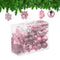 Kerstballen set van 100 - kunststof - mat glanzend glitters - 10 designs - roze (100 stuks)