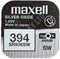Maxell 18289600 - Horloge batterij SR936SW 394 - Zilver oxide (10 stuks)
