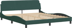 vidaXL - Bedframe - zonder - matras - 180x200 - cm - fluweel - donkergroen