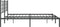 vidaXL - Bedframe - met - hoofdbord - metaal - zwart - 200x200 - cm